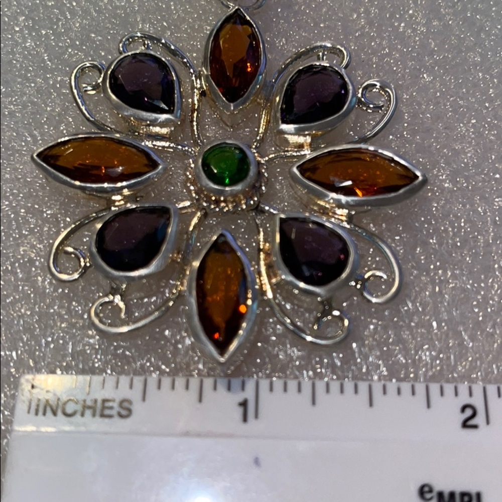 Solid Silver Genuine Gemstone Pendant - image 7